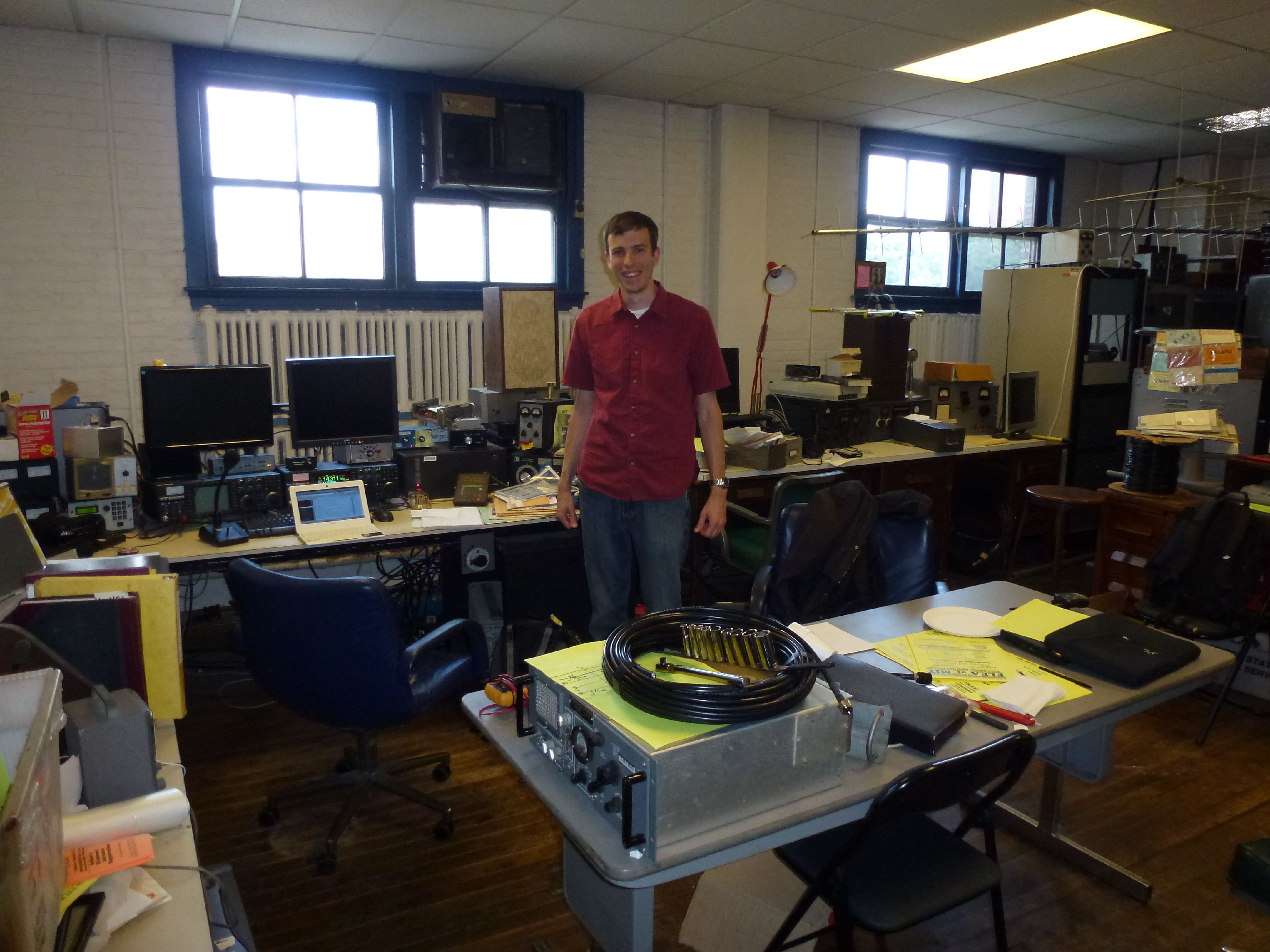 AG4ZP, Ryan im Shack von W1MX