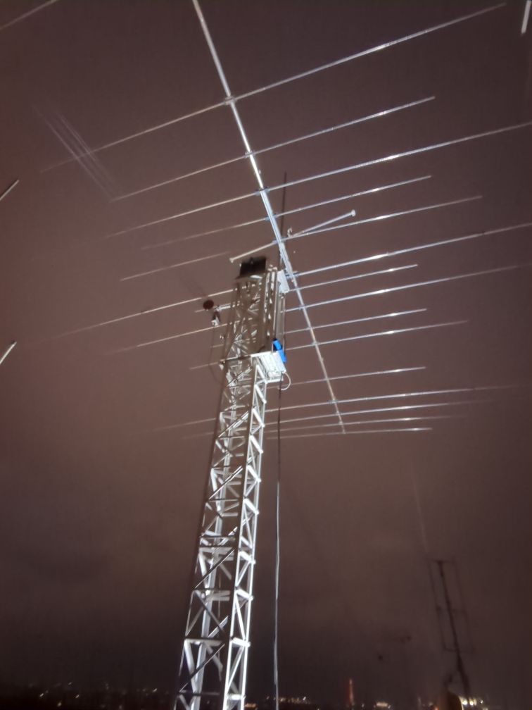 4 Band Yagi auf dem Mast