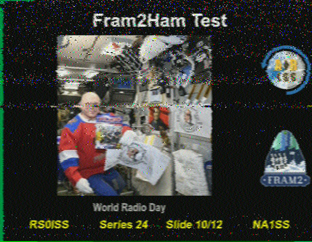 Bild vom World Radio Day, Observation: https://network.satnogs.org/observations/11100686/